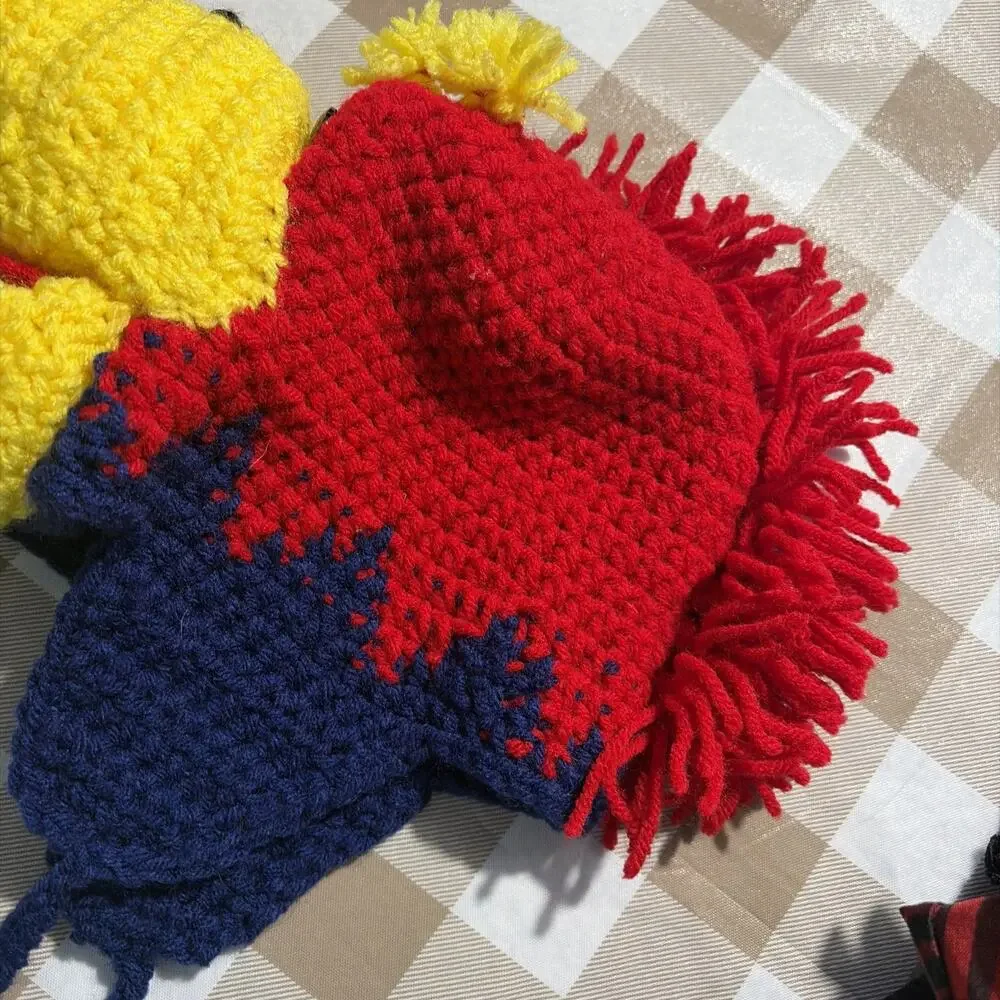 Crochet Jayhawk Toddler Or Small Kids Beanie
